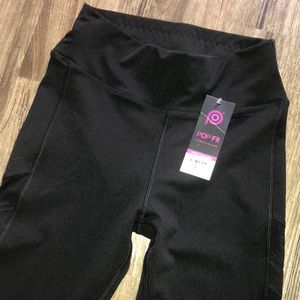 mesh side black popfit leggings